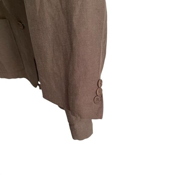 COPPLEY Linen 2 Button Front Blazer  Dark Taupe 42R - Picture 5 of 10